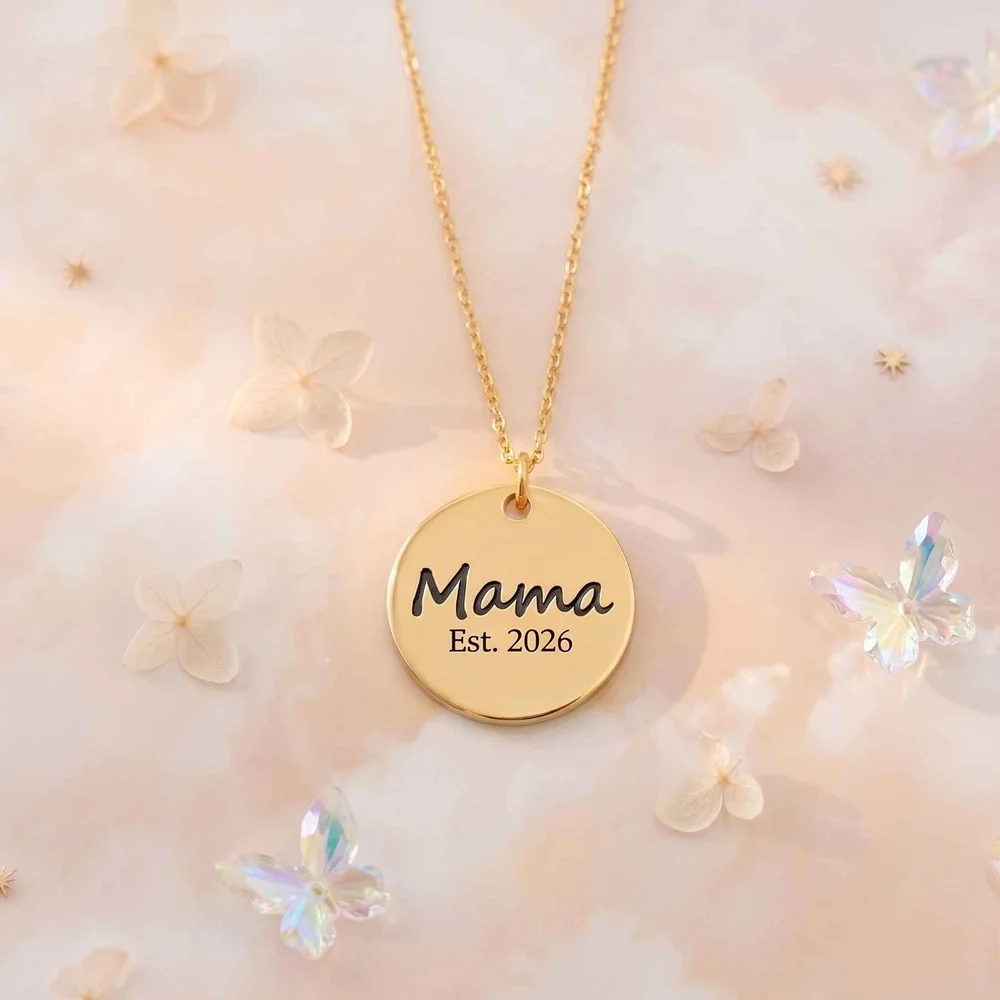 Mama EST. Year Personalised Necklace — view 8