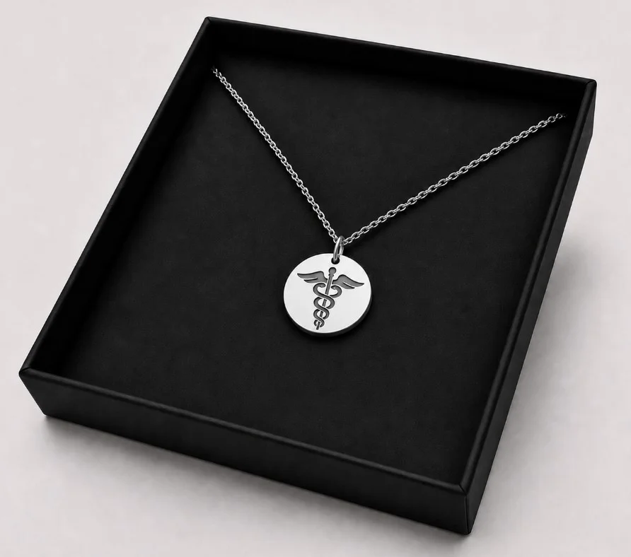 Personalised QR Medical ID Necklace - Scannable Emergency Information Pendant — view 9