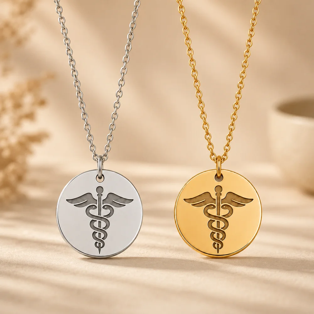 Personalised QR Medical ID Necklace - Scannable Emergency Information Pendant — view 5
