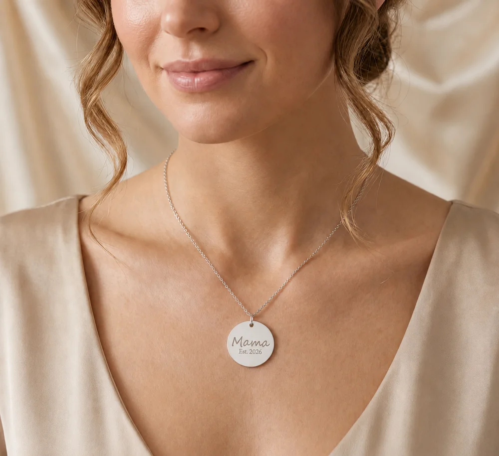 Mama EST. Year Personalised Necklace — view 13