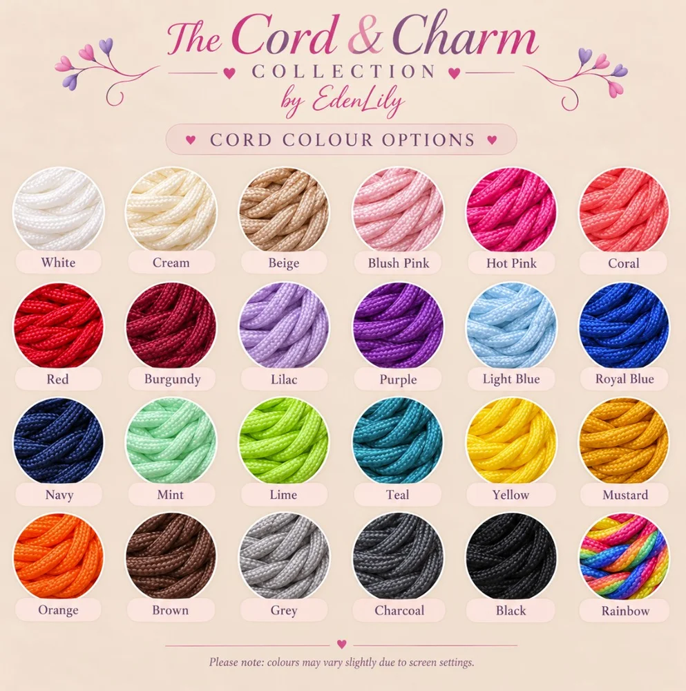 Cord & Charm Crochet Paw Print Bracelet - Choose Your Colours — view 6