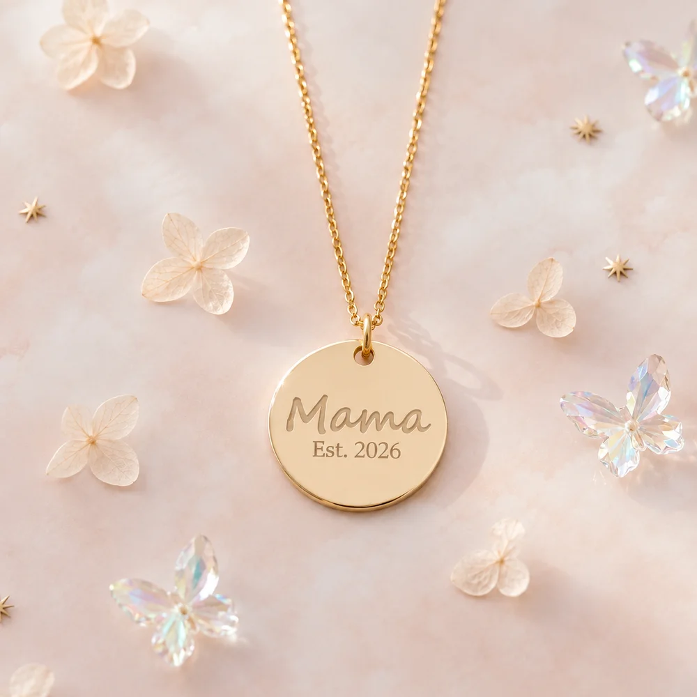 Mama EST. Year Personalised Necklace — view 9