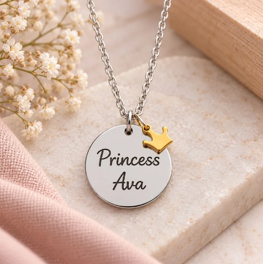 Personalised Princess Name Necklace — view 4
