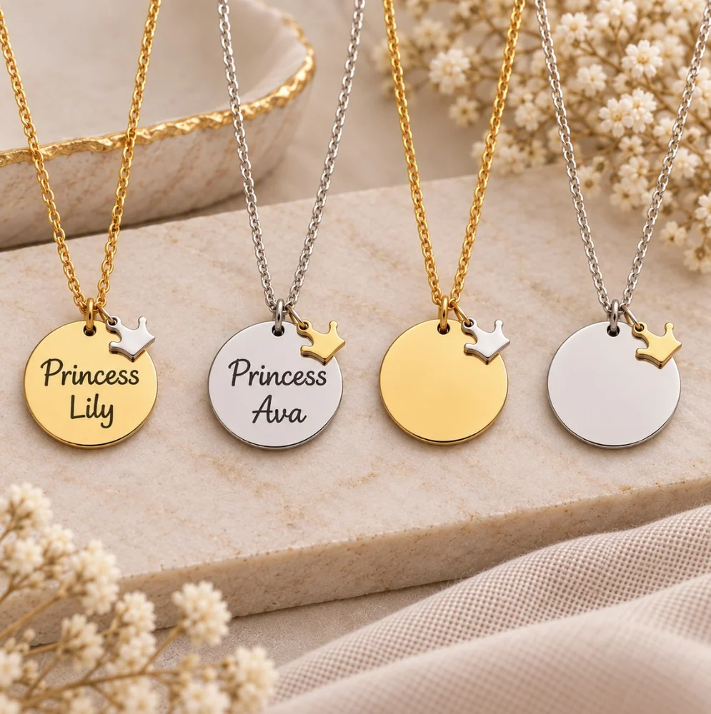 Personalised Princess Name Necklace — view 2