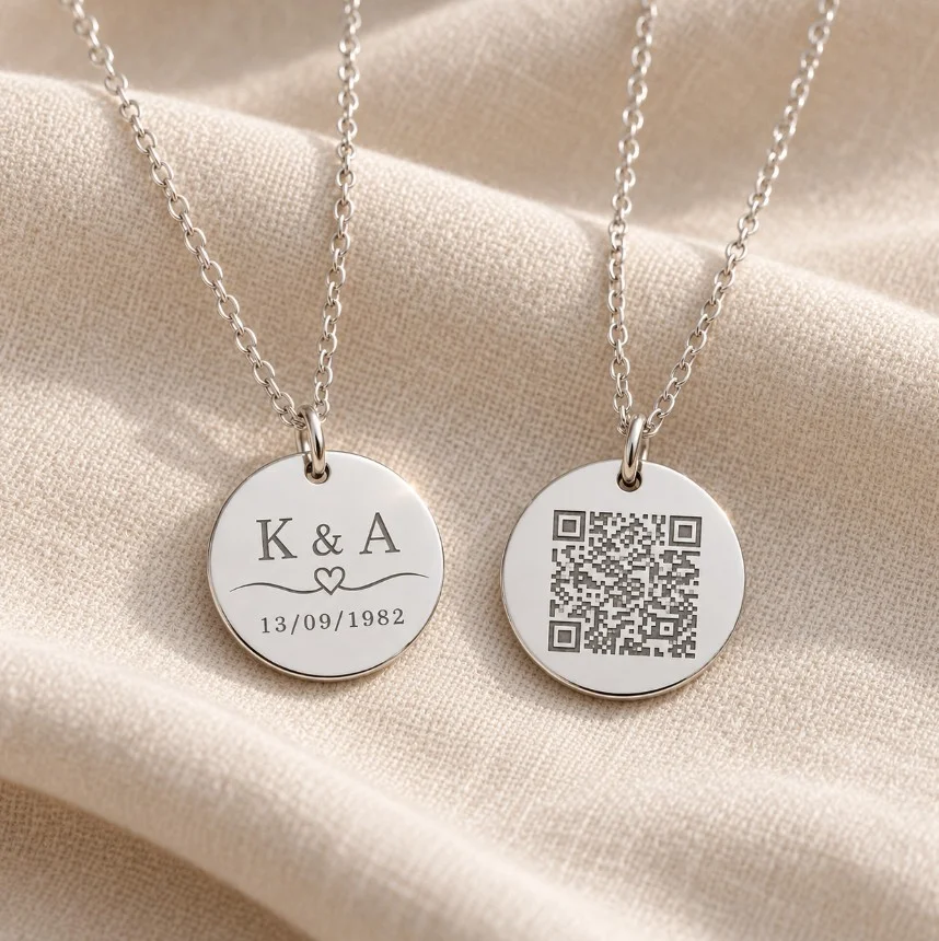 Personalised Initial & Date Necklace with Birthstone Option — view 2