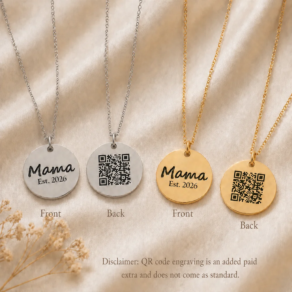 Mama EST. Year Personalised Necklace — view 2