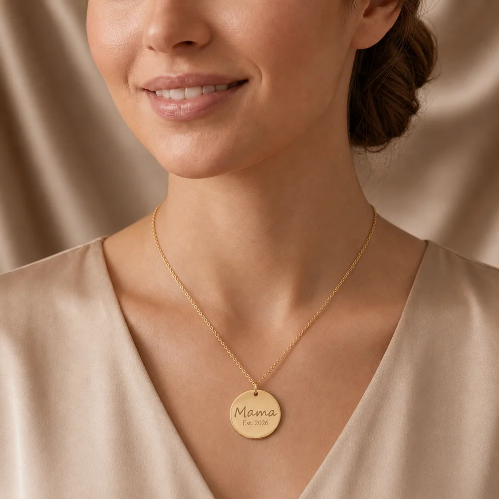 Mama EST. Year Personalised Necklace — view 12