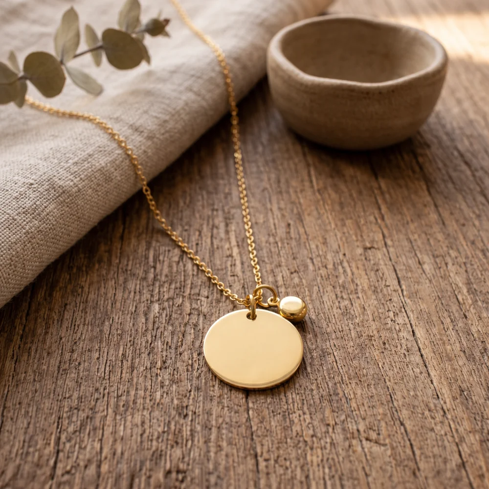 Birthstone Pendant Necklace - Gold Tone — view 4