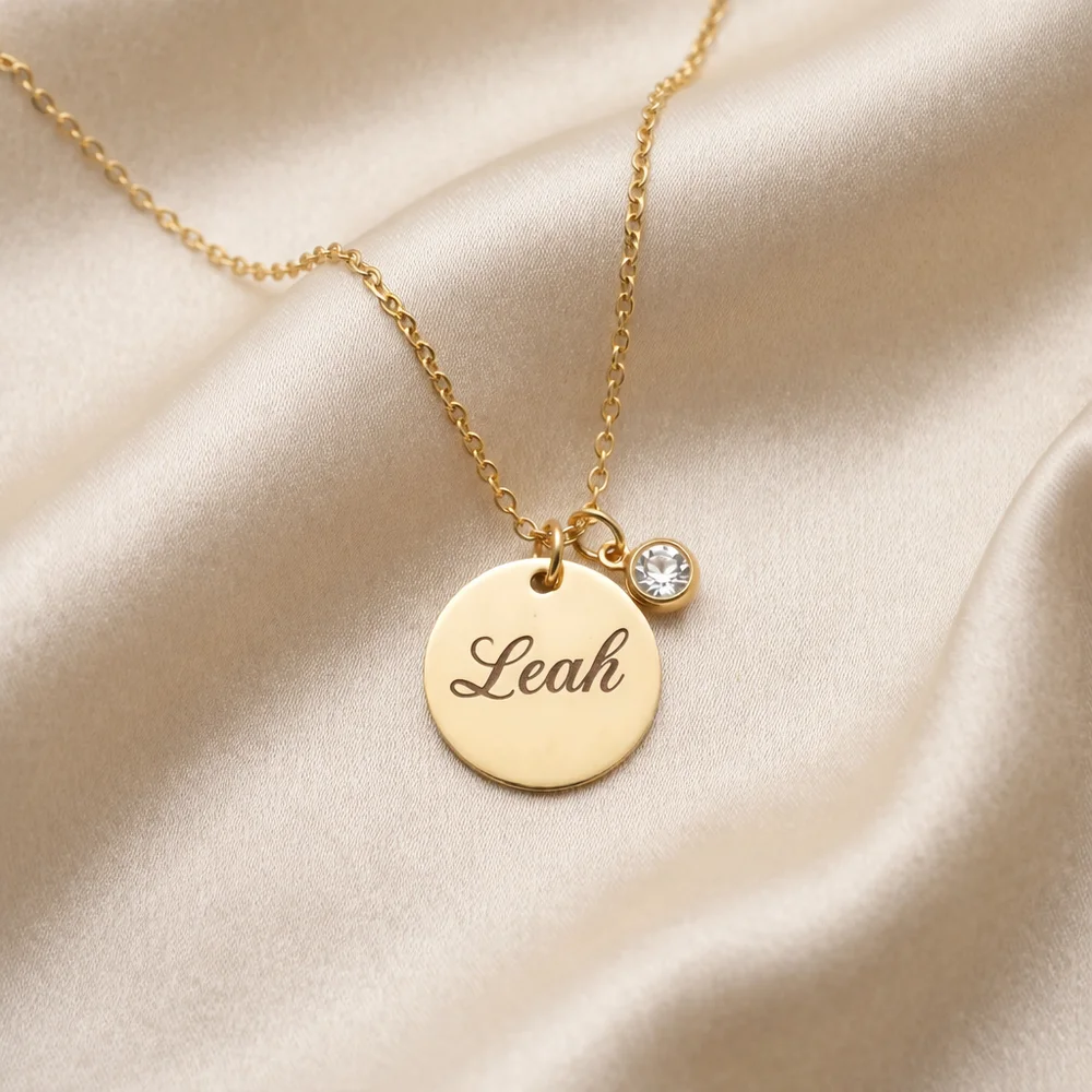 Birthstone Pendant Necklace - Gold Tone — view 2