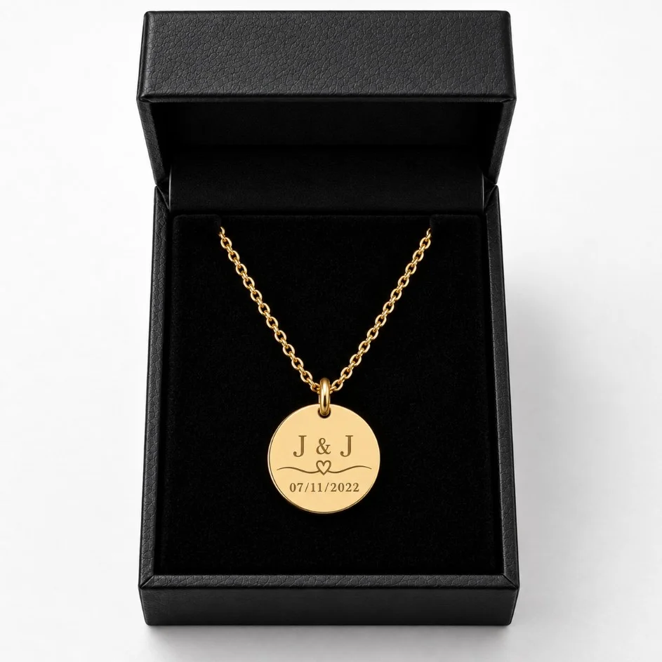 Personalised Initial & Date Necklace with Birthstone Option — view 15