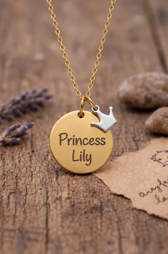 Personalised Princess Name Necklace — view 5