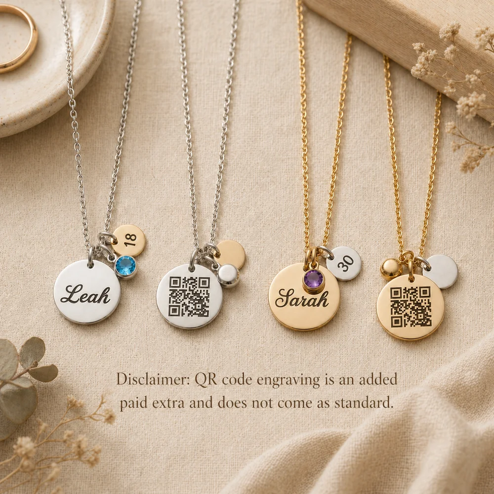 'My Birthday' Name & Age Charm Necklace — view 3