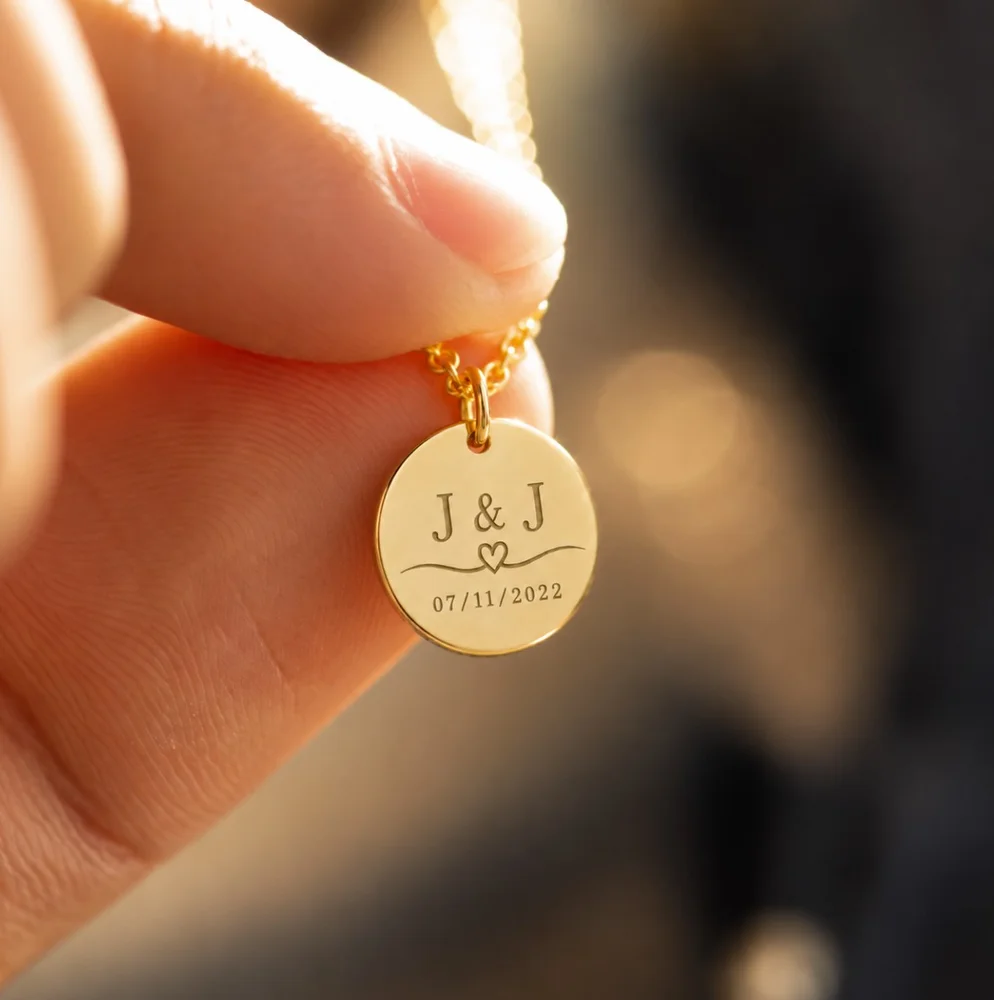 Personalised Initial & Date Necklace with Birthstone Option — view 11