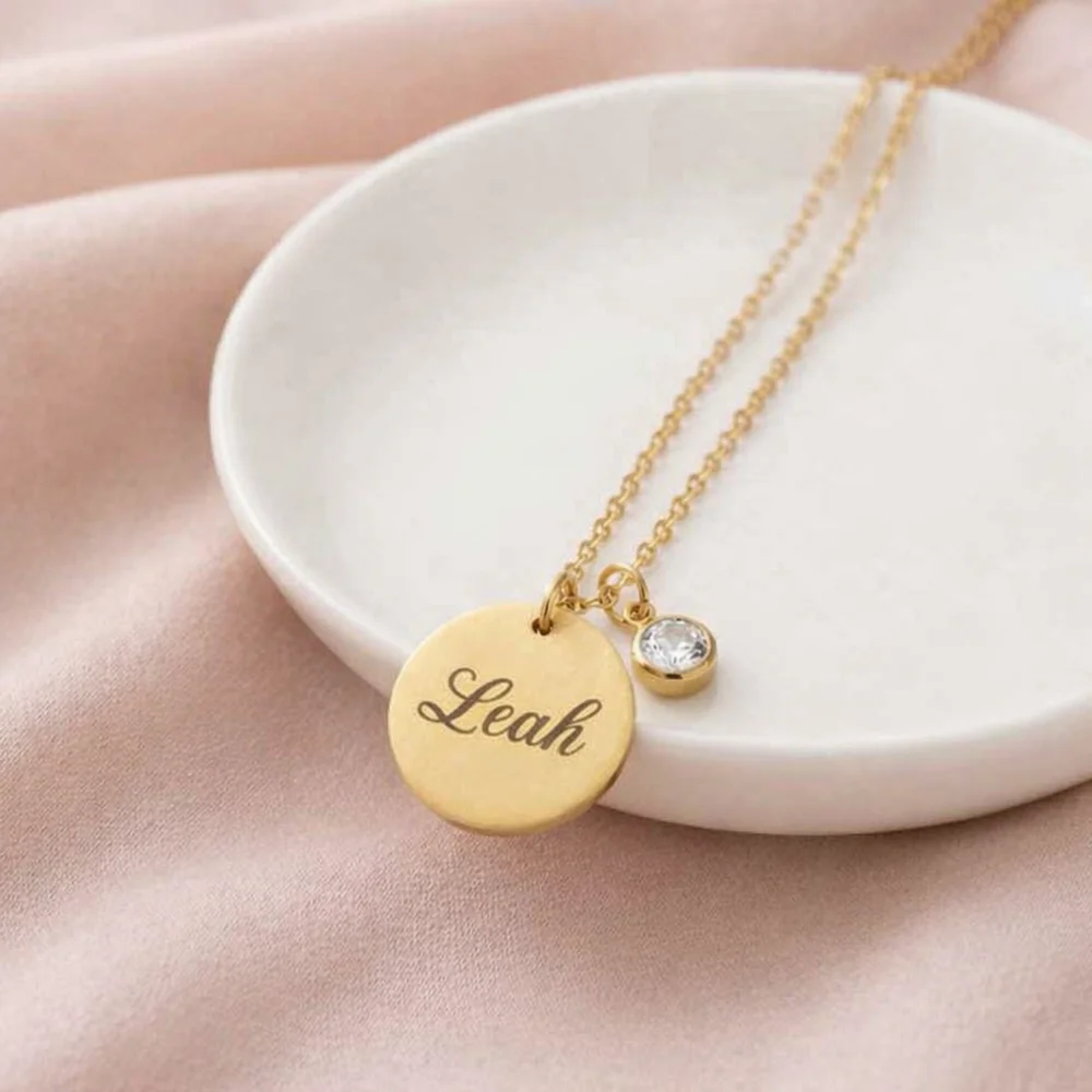 Birthstone Pendant Necklace - Gold Tone — view 5