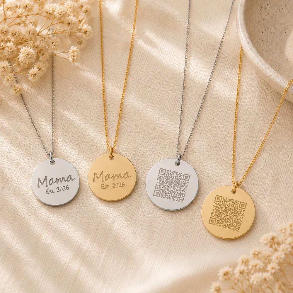 Mama EST. Year Personalised Necklace — view 2
