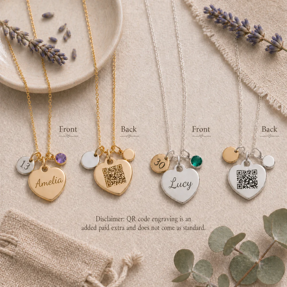 The 'Sweetheart' Custom Name & Age Necklace — view 2
