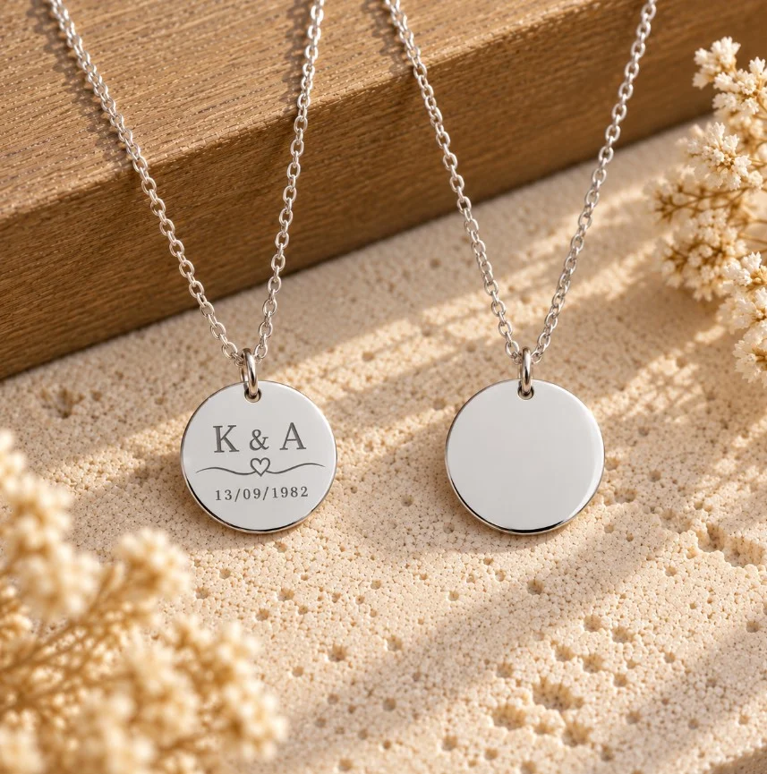 Personalised Initial & Date Necklace with Birthstone Option — view 8